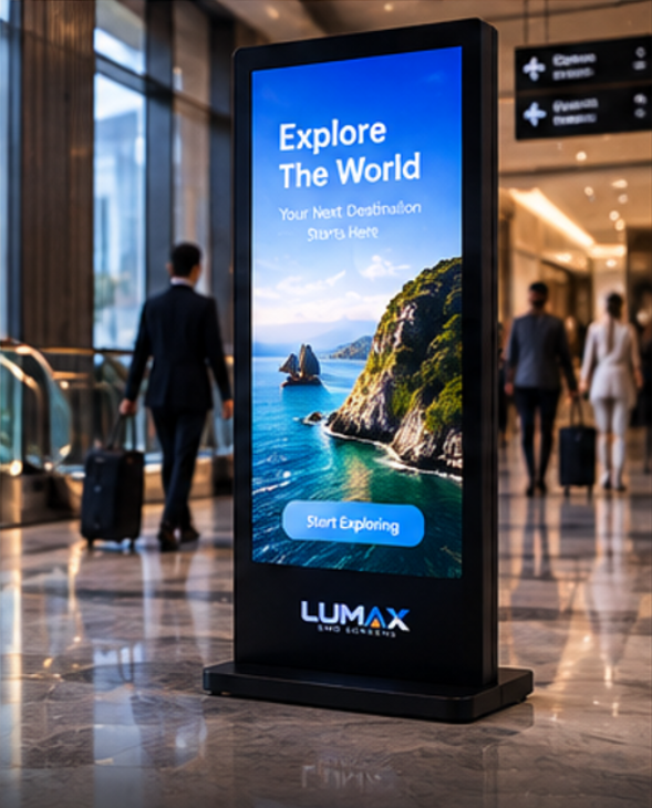 Digital Touch Standee for airport information