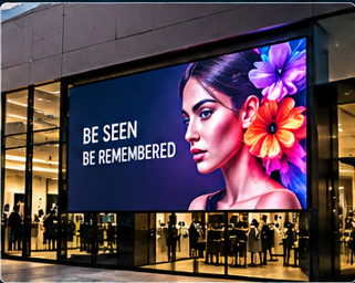 Outdoor SMD screen on commercial building