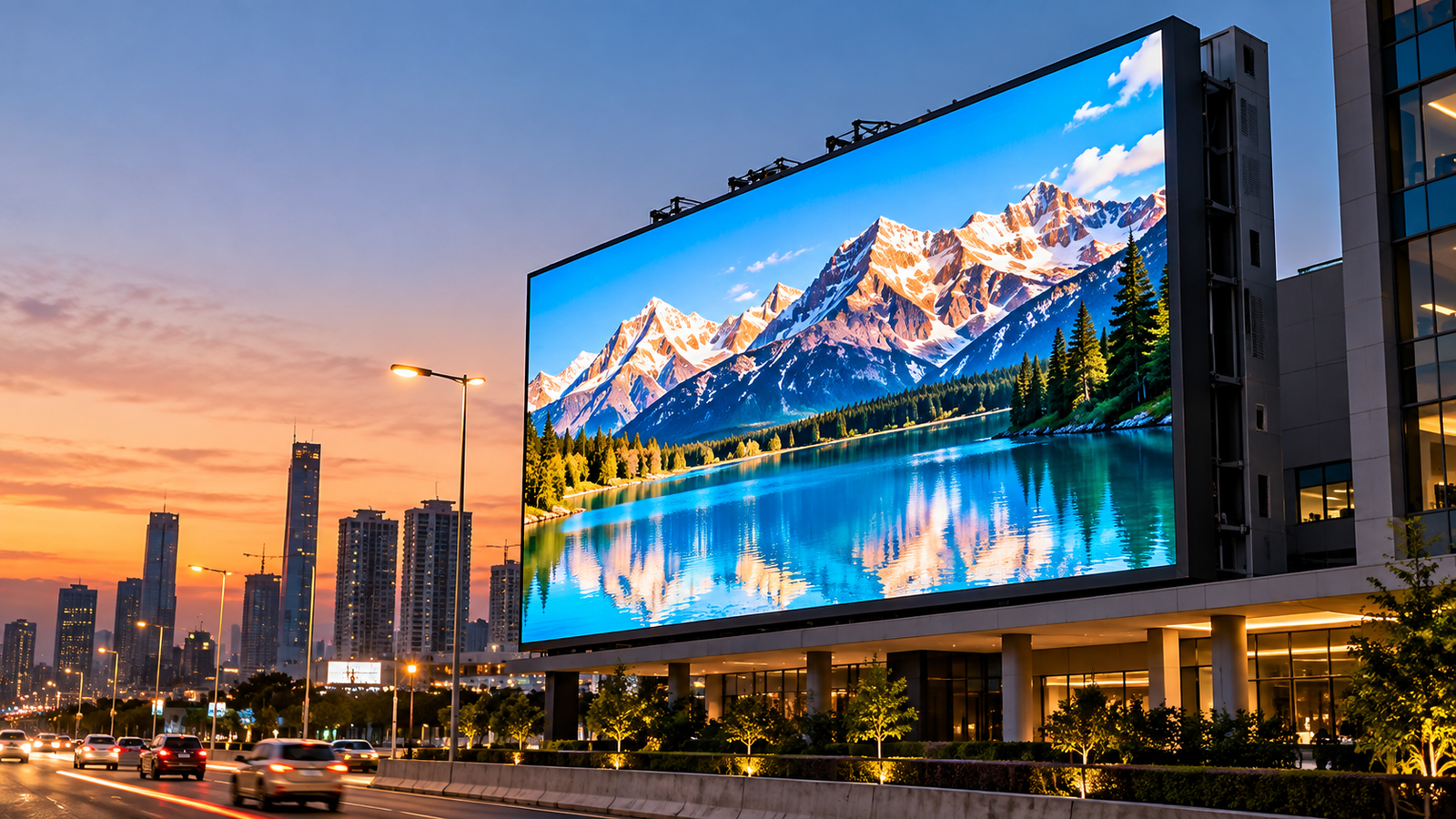 Large outdoor SMD LED billboard display solution by Lumax