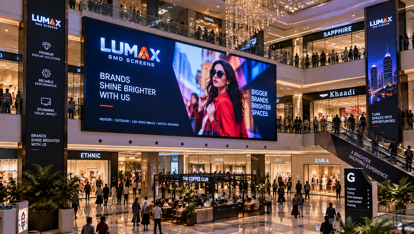 Digital LED display for retail environments
