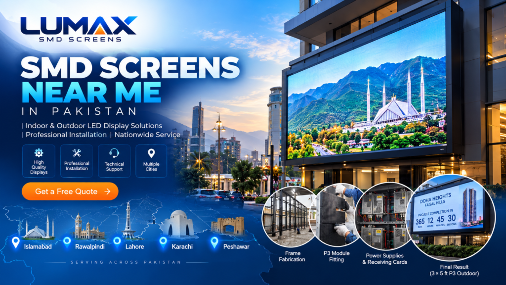 SMD screens near me in Pakistan by Lumax SMD Screens